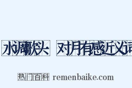 水调歌头·对月有感近义词是什么意思的图片